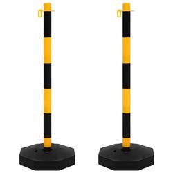 Set stalpi pentru trafic cu lant VidaXL 150956 (Yellow/Black) Thumb