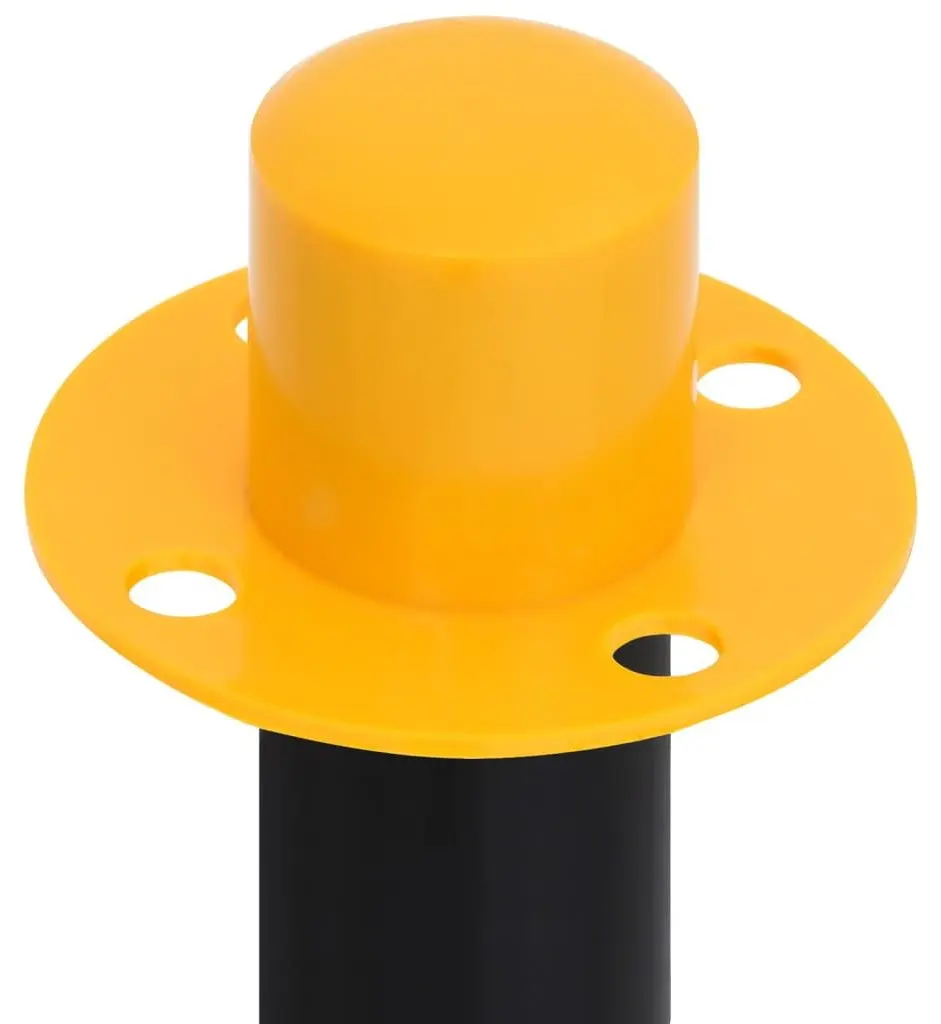 Set stalpi pentru trafic cu lant VidaXL 150956 (Yellow/Black)