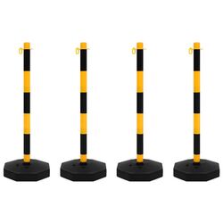 Набор дорожных столбиков с цепью VidaXL 150957 (Yellow/Black) Thumb