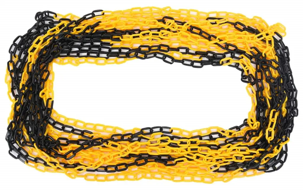 Набор дорожных столбиков с цепью VidaXL 150957 (Yellow/Black)