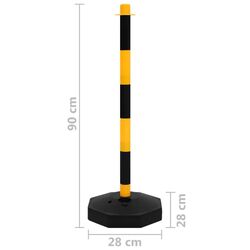 Набор дорожных столбиков с цепью VidaXL 150957 (Yellow/Black) Thumb