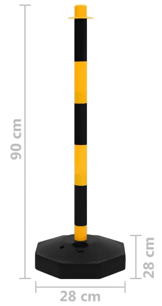 Набор дорожных столбиков с цепью VidaXL 150957 (Yellow/Black)