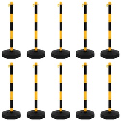 Набор дорожных столбиков с цепью VidaXL 150958 (Yellow/Black) Thumb