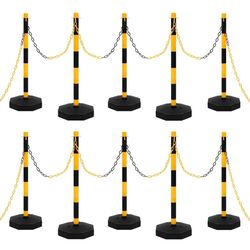 Набор дорожных столбиков с цепью VidaXL 150958 (Yellow/Black)
