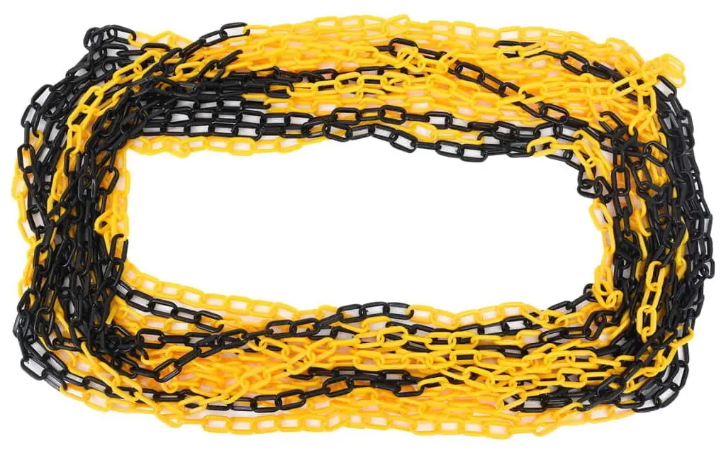 Набор дорожных столбиков с цепью VidaXL 150958 (Yellow/Black)