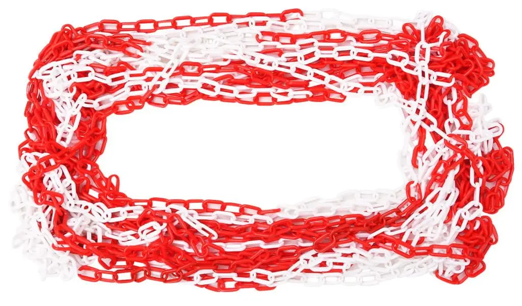 Набор дорожных столбиков с цепью VidaXL 150964 (Red/White)