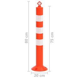 Набор дорожных столбиков с цепью VidaXL 150964 (Red/White) Thumb