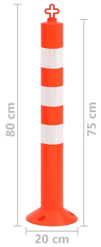 Набор дорожных столбиков с цепью VidaXL 150964 (Red/White)