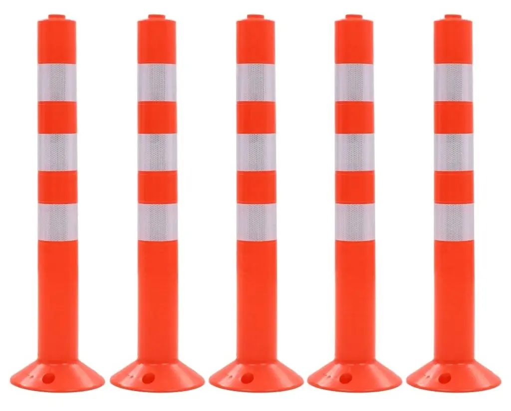 Set stalpi pentru trafic VidaXL 142829 (Red/White)