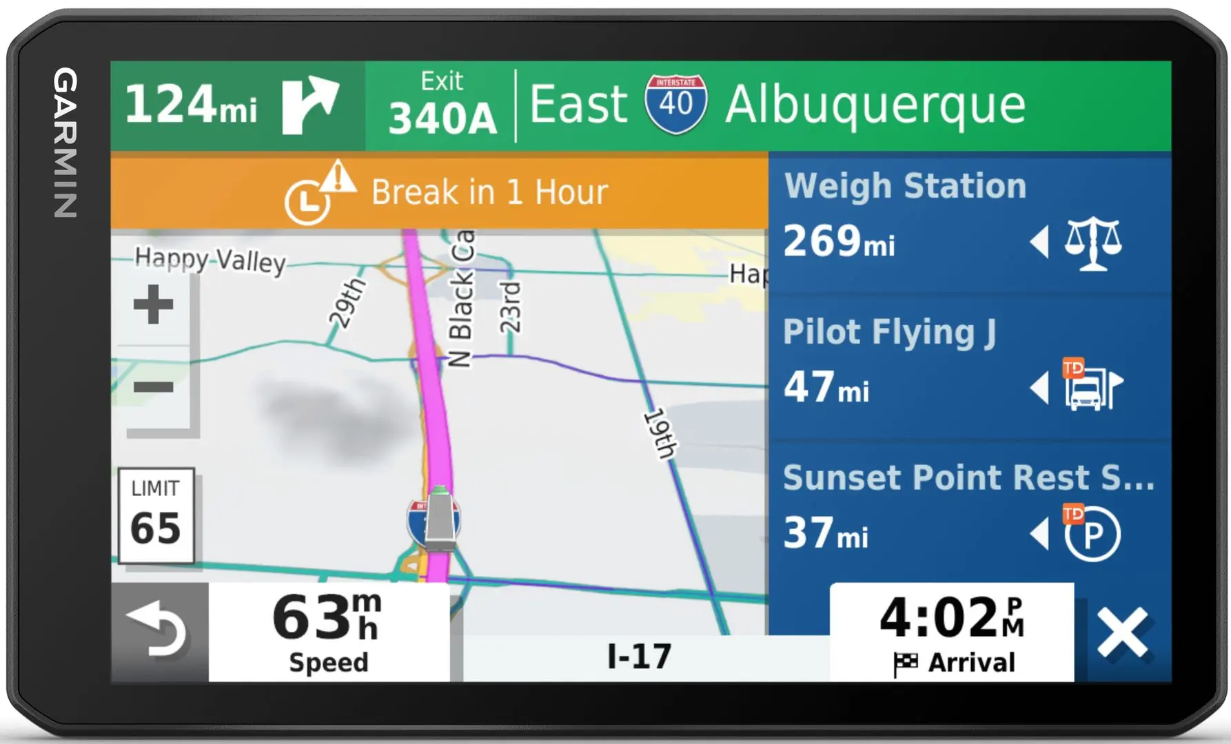GPS navigator Garmin Dezl LGV700 MT-S (Black) - 4