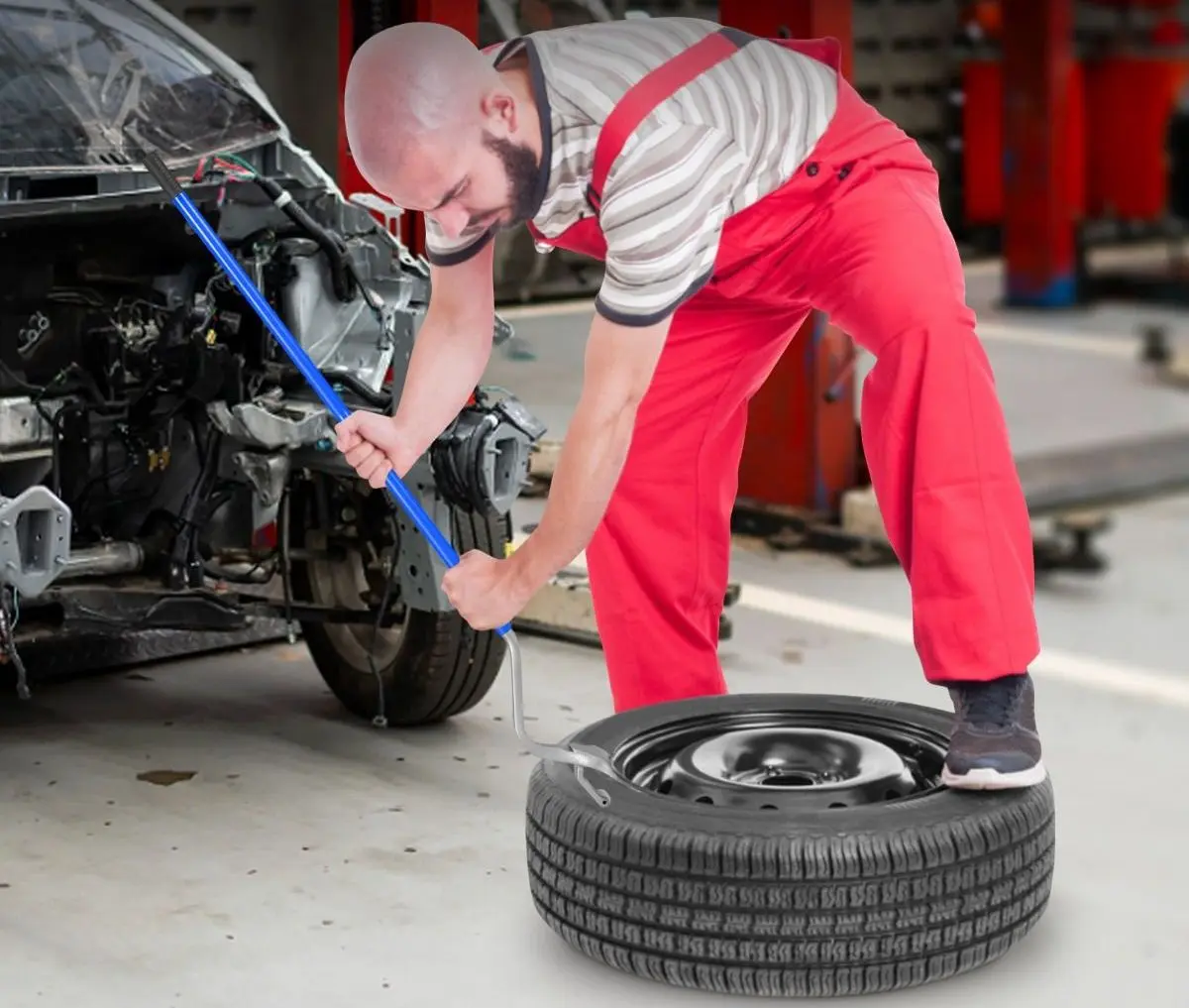 Kit de montare anvelope Costway AT5751BL