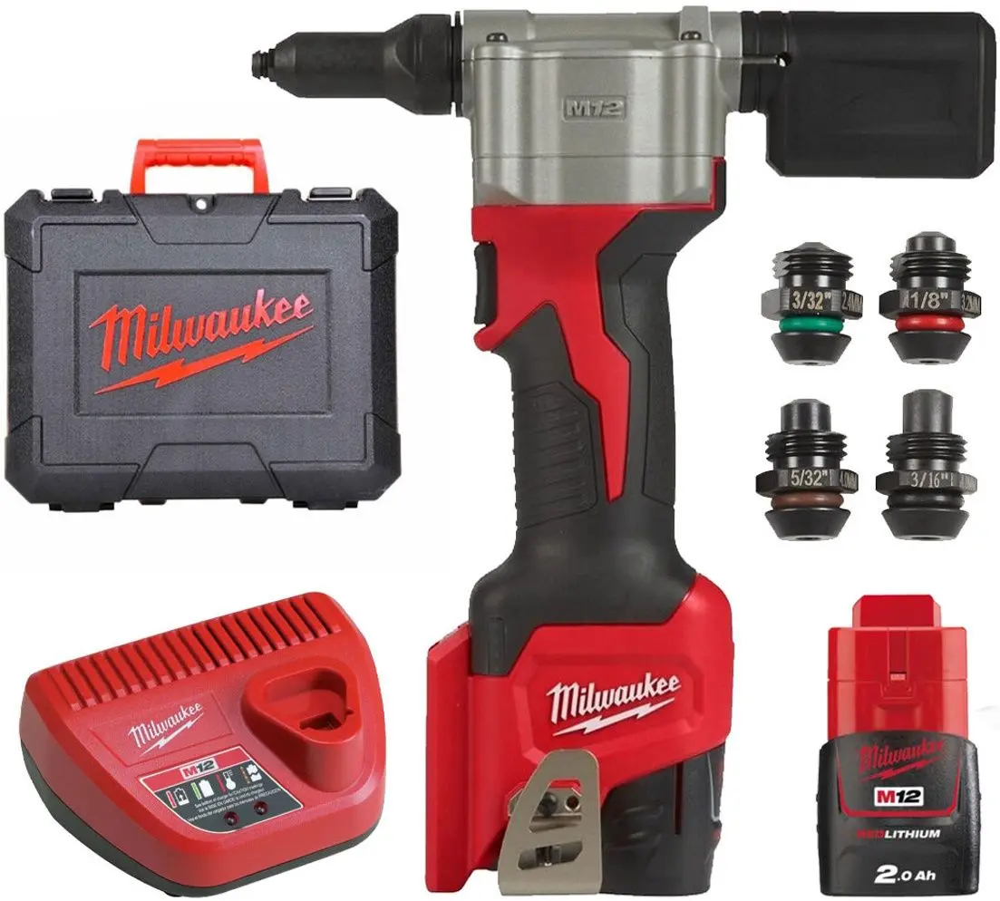Pistol pentru nituit cu acumulator Milwaukee M12 BPRT-201X