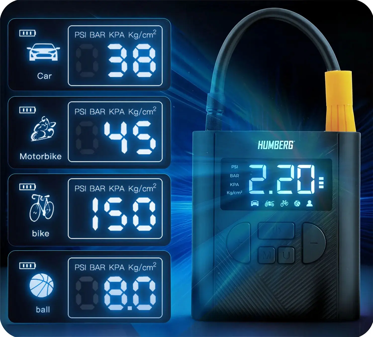 Compresor cu acumulator Humberg HM-252 525200 (Black) - 9