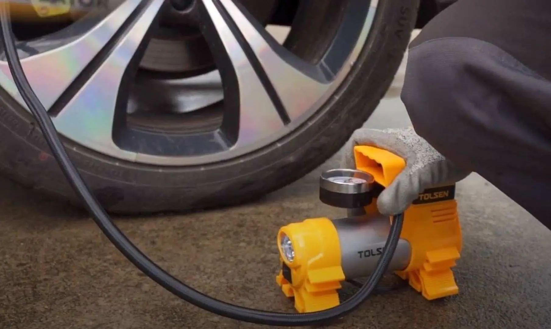 Compresor Tolsen 65515 (Yellow/Silver)