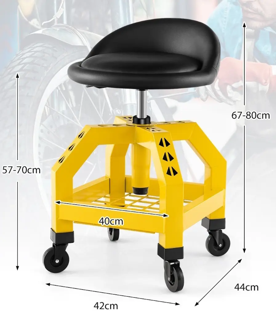 Taburet pentru service auto Costway AU10017YE (Black/Yellow)