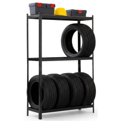 Стеллаж для шин Akord 120x40x180 (Black)