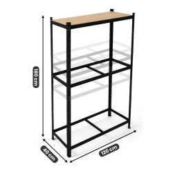 Raft pentru anvelope Akord 120x40x180 (Black) Thumb