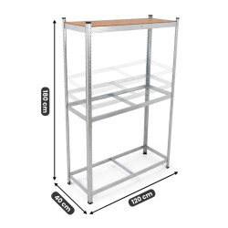 Raft pentru anvelope Akord 120x40x180 (Silver) Thumb