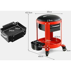 Taburet de atelier Costway AU10008 (Black/Red) Thumb
