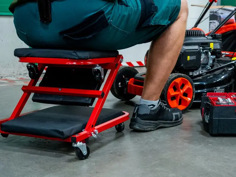 Лежак подкатной 2в1 Strend Pro 803550 (Black/Red) - 3