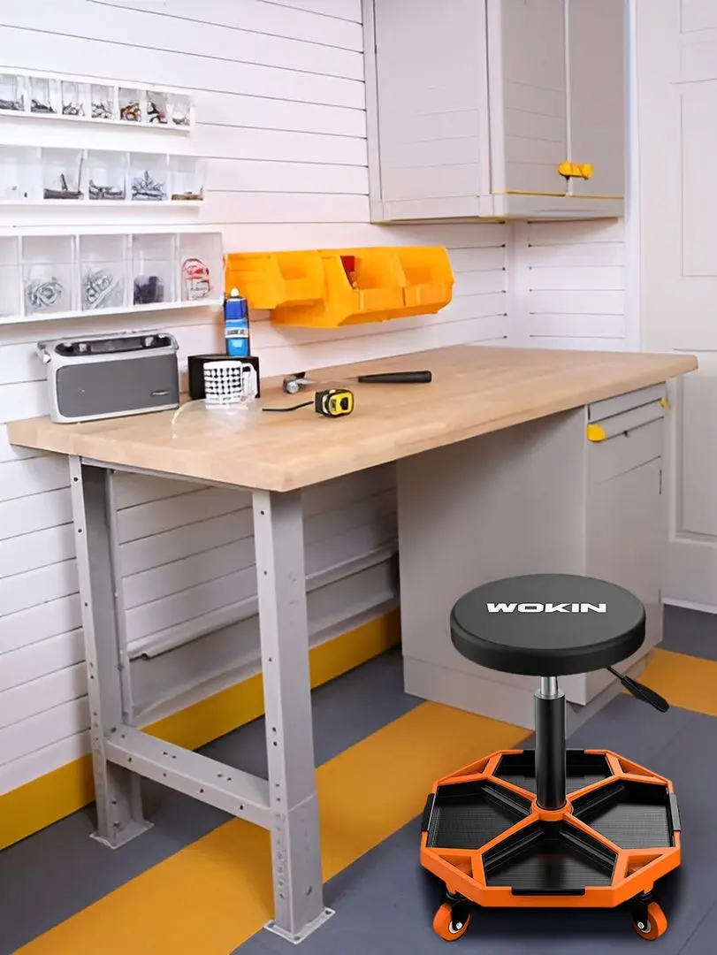 Taburet de atelier Wokin 739530 (Black/Orange)