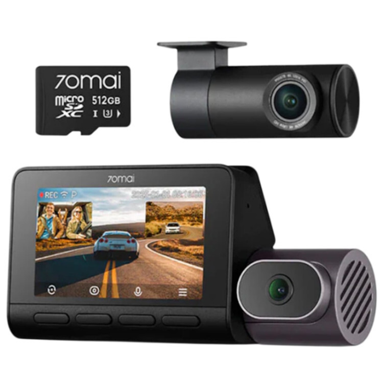 Videoregistrator 70Mai T800 + Rear Cam RC41 (Black)
