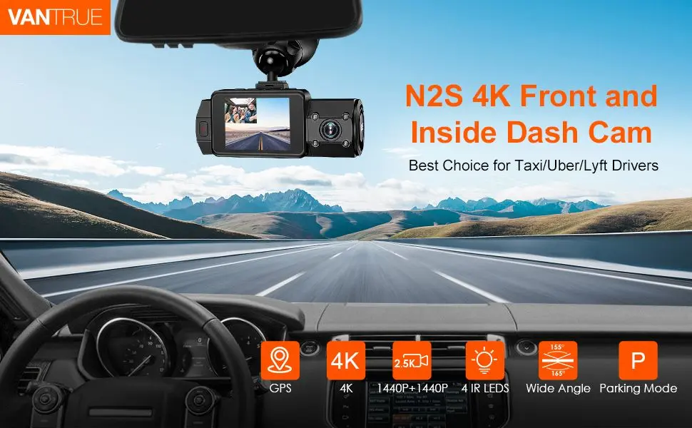 Видеорегистратор Vantrue N2S Dual (Black) - 5