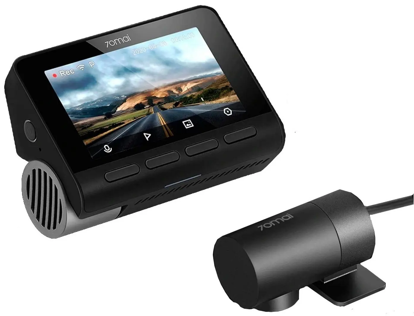 Set videoregistrator Xiaomi 70mai Dash Cam 4K A800S + Rear Cam RC06 (Black) - 2