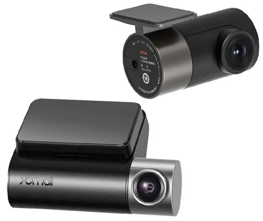 Набор видеорегистратор Xiaomi 70mai Dash Cam Pro Plus A500s + Rear Cam RC06 (Black)