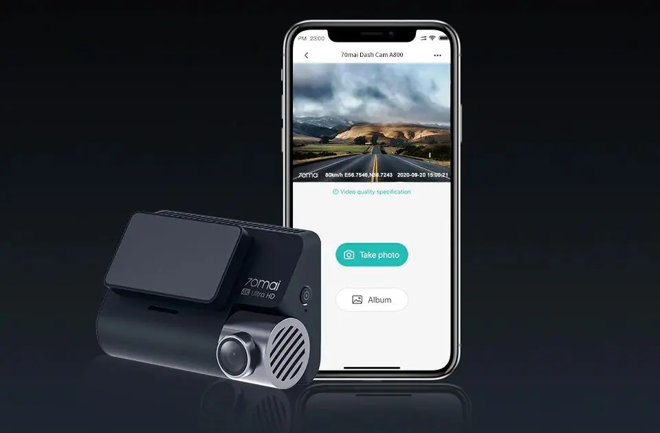 Видеорегистратор Xiaomi 70Mai Dash Cam A800S (Black) - 3