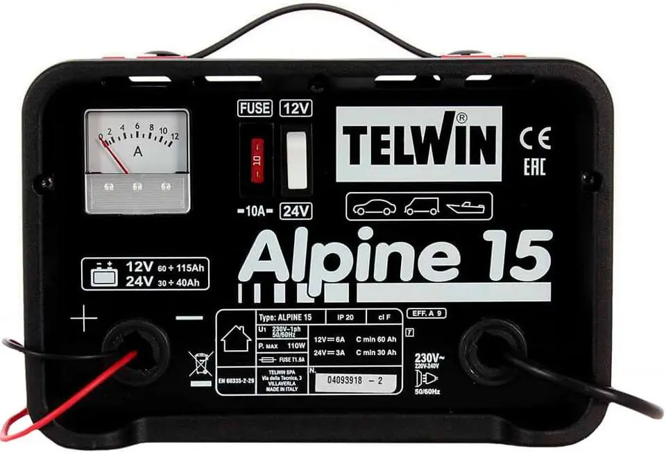 Incarcator Telwin Alpine 15 12-24V (Red/Black) - 3