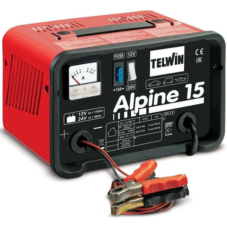 Incarcator Telwin Alpine 15 12-24V (Red/Black)