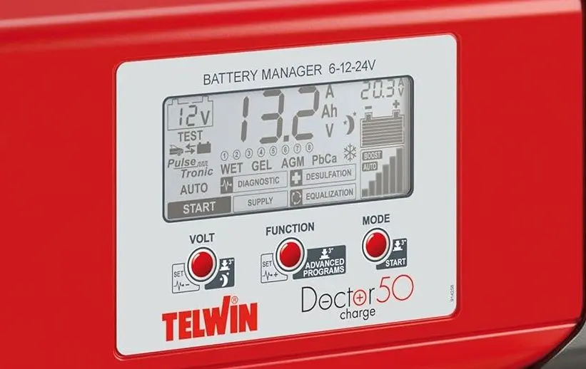 Incarcator Telwin Doctor Charge 50 10A (Red/Black)