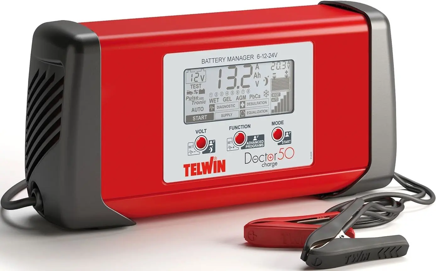 Incarcator Telwin Doctor Charge 50 10A (Red/Black)