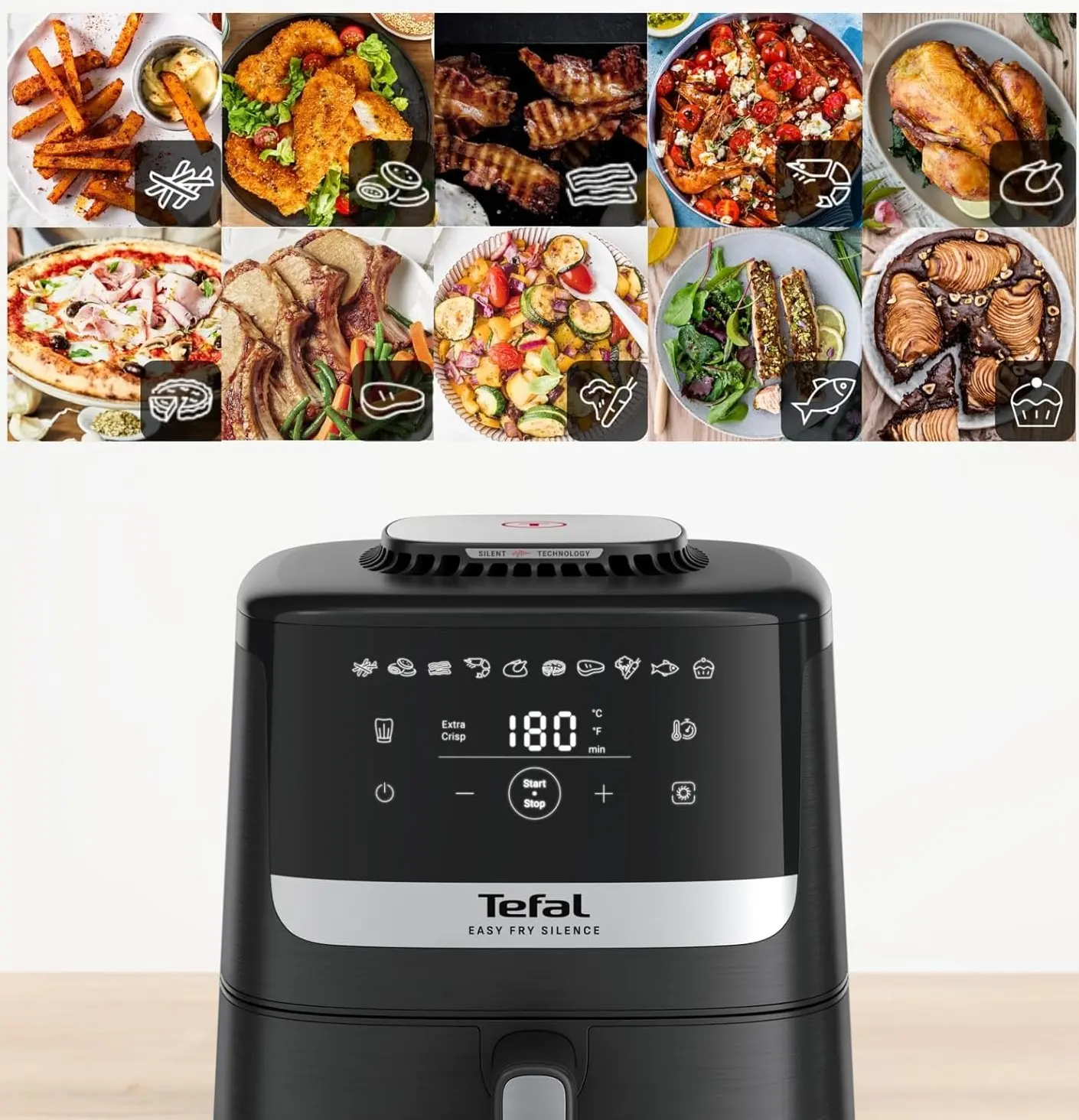 Aerogrill Tefal Easy Fry Silence EY5568E0 (Black)