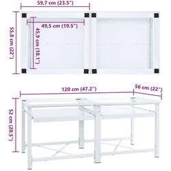 Подставка для стиральной машины VidaXL 4009871 (White) Thumb