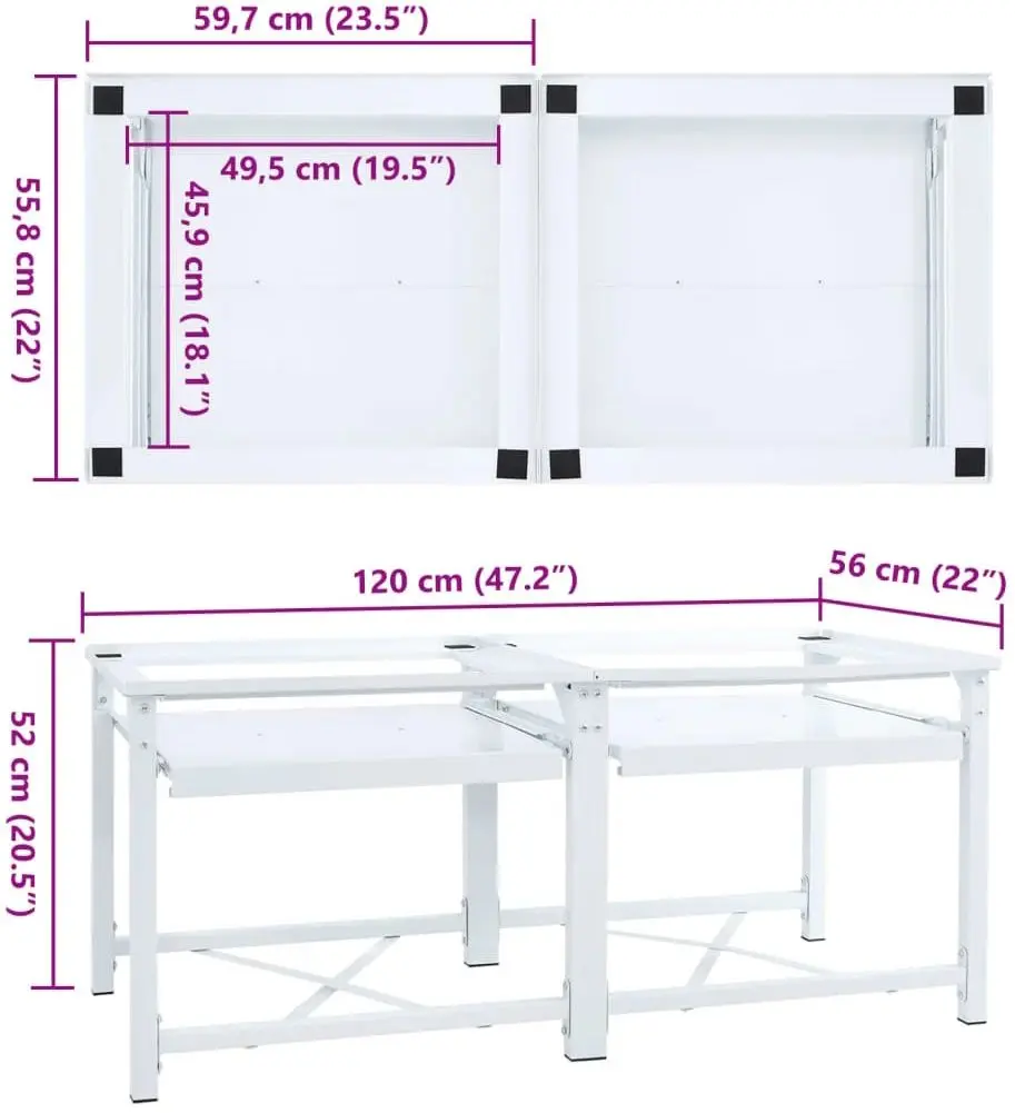 Подставка для стиральной машины VidaXL 4009871 (White)