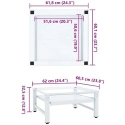 Подставка для стиральной машины VidaXL 4009873 (White) Thumb