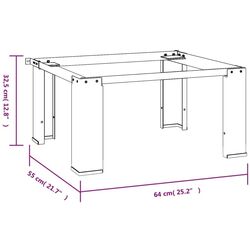 Stand pentru masina de spalat rufe VidaXL 50447 (White) Thumb