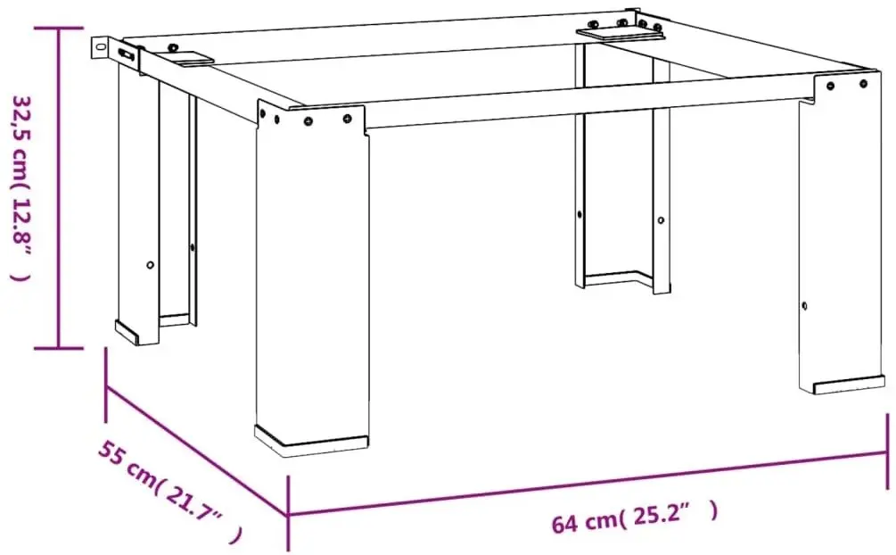 Stand pentru masina de spalat rufe VidaXL 50447 (White)
