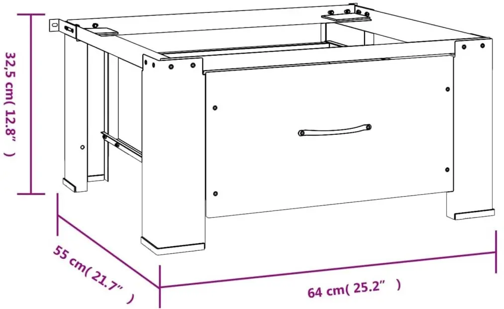 Подставка для стиральной машины VidaXL 50448 (White)