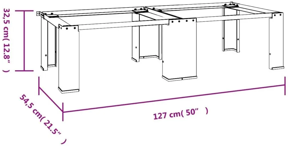 Stand pentru masina de spalat rufe VidaXL 51194 (White)