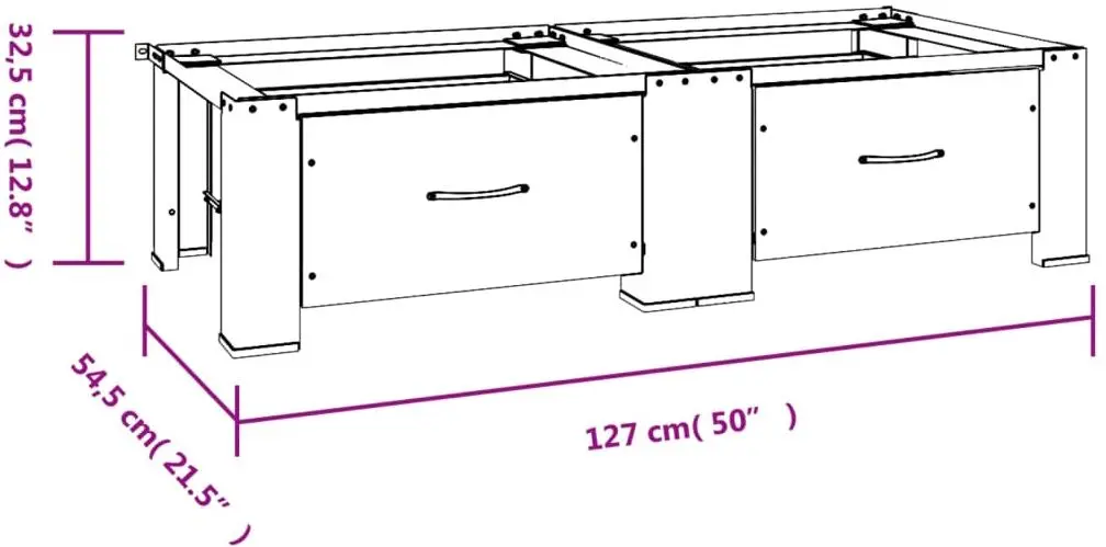 Подставка для стиральной машины VidaXL 51195 (White)