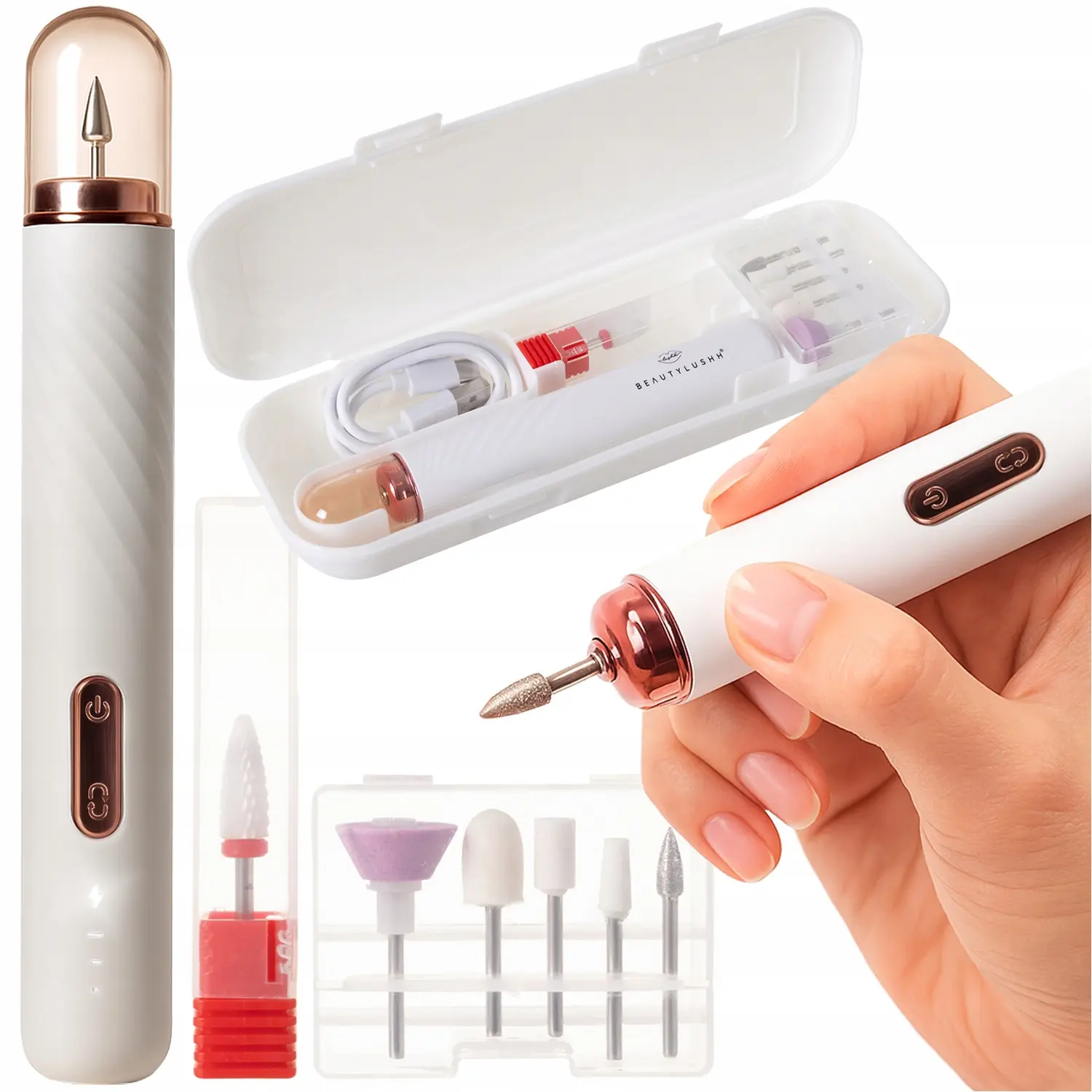 Set de manichiura si pedichiura Beautylushh 25805 (White)