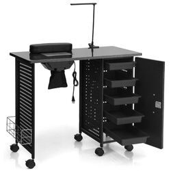 Masa pentru manichiura Costway HB86949DE-DK (Black) Thumb