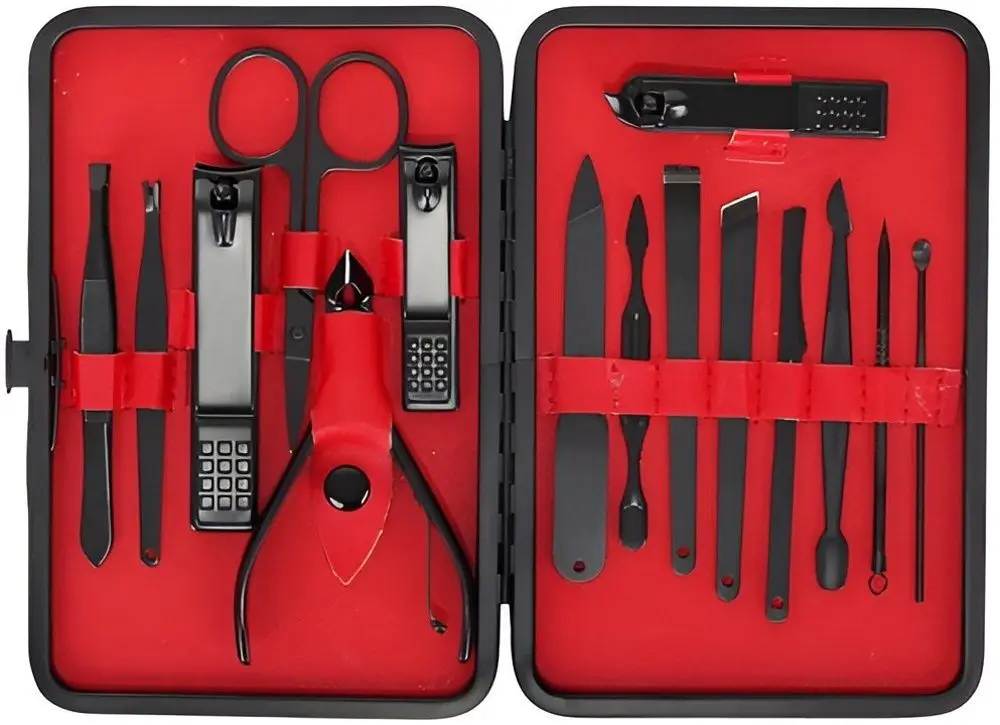 Set de manichiura si pedichiura Soulima 23232 (Black/Red)