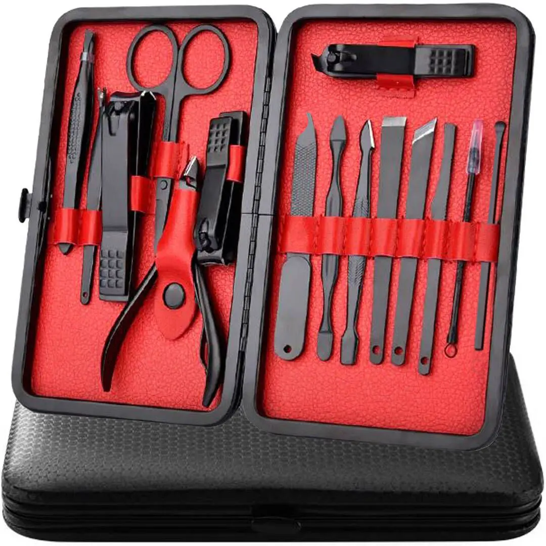 Set de manichiura si pedichiura Soulima 8869 (Black/Red)