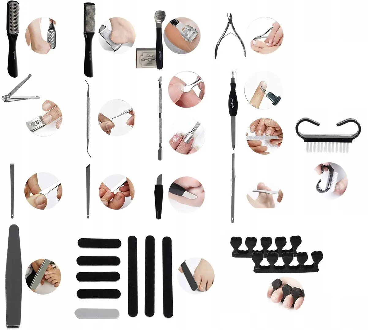 Set de pedichiura Soulima 21447 (Black/Silver)