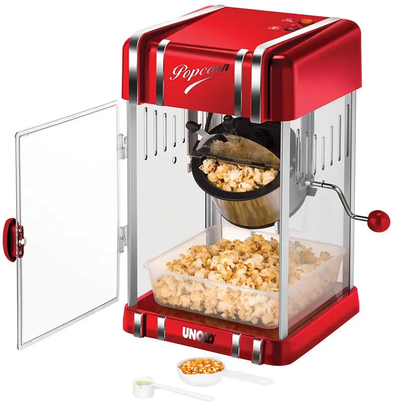Aparat de popcorn Unold Retro (Red/Chrome)