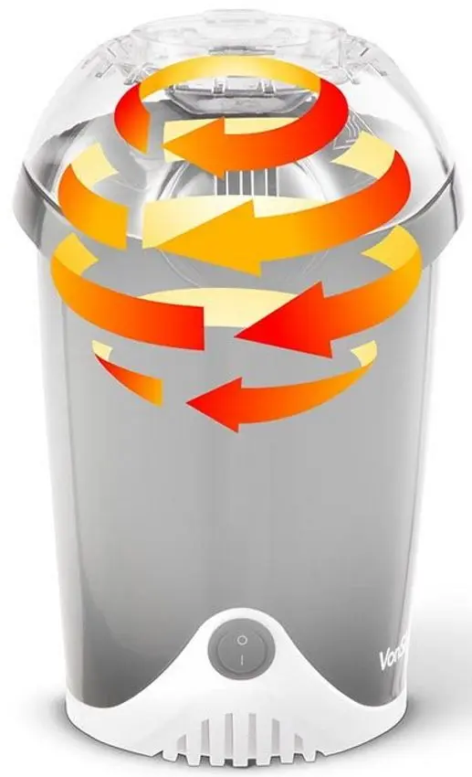 Aparat de popcorn VonShef 2013036 (Black/White)